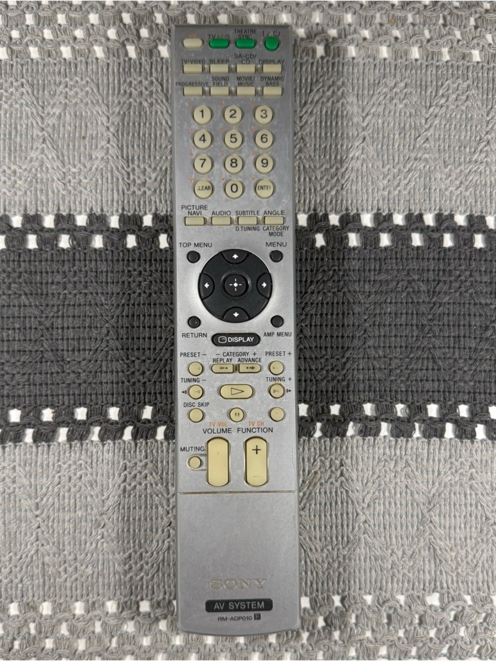 GENUINE SONY RM-ADP010 DVD HOME THEATER SYSTEM REMOTE - DAV-FX500 DAV-FX900W